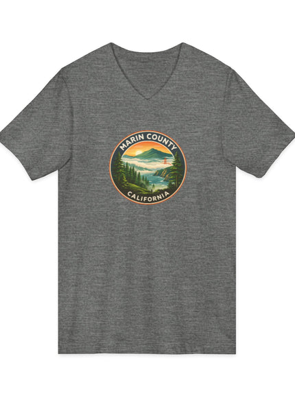 "Above the fog" Unisex Jersey Short Sleeve V-Neck Tee