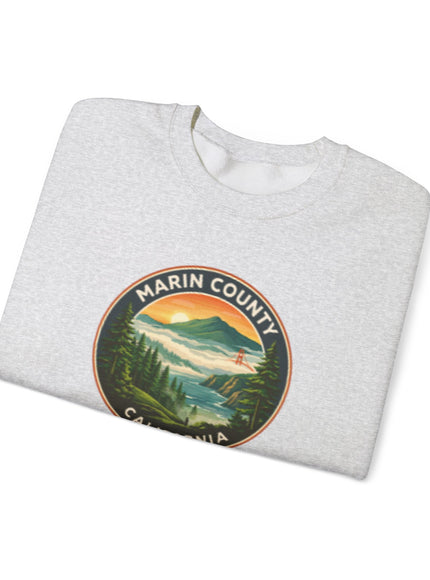 "Marin County, Above the Fog - no text" Unisex Heavy Blend Crewneck Sweatshirt