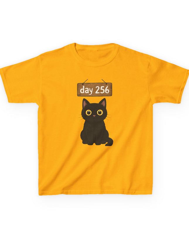 Day 256, no blinking black cat Kids Heavy Cotton Tee by Gildan 5000B