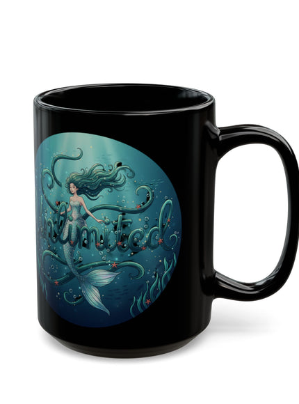 "Unlimited Mermaid" Black Mug (11oz, 15oz)