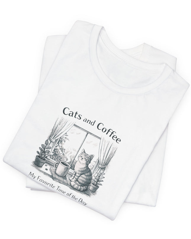 "Cats and Coffee" Unisex Jersey Short Sleeve Tee