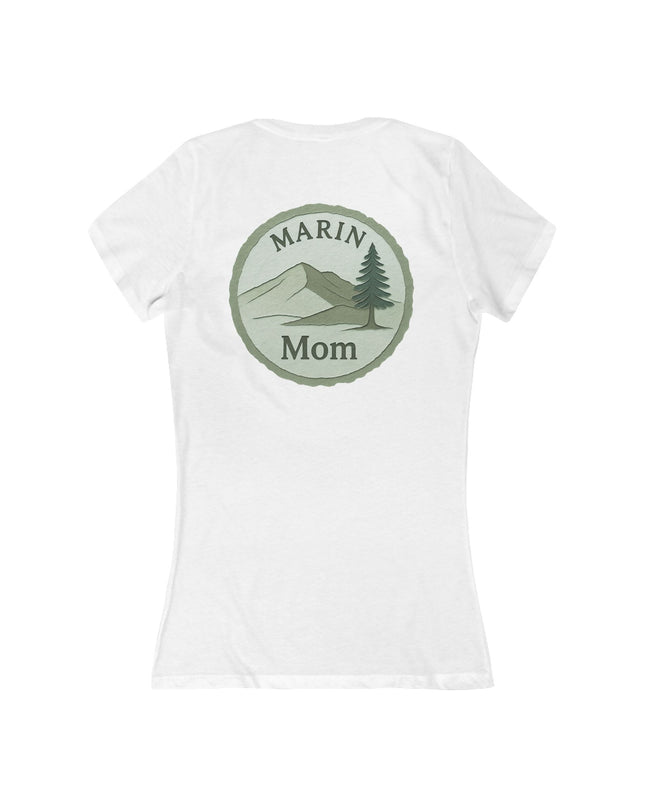"Marin Mom" Women's Jersey Short Sleeve Deep V-Neck Tee
