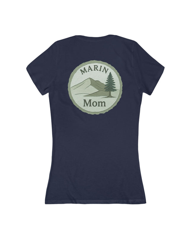 "Marin Mom" Women's Jersey Short Sleeve Deep V-Neck Tee