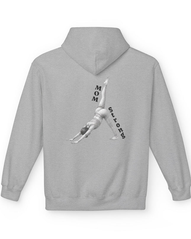 "Mom Strong Pilates" (Darker ink on both sides) Unisex Midweight Softstyle Fleece Hoodie