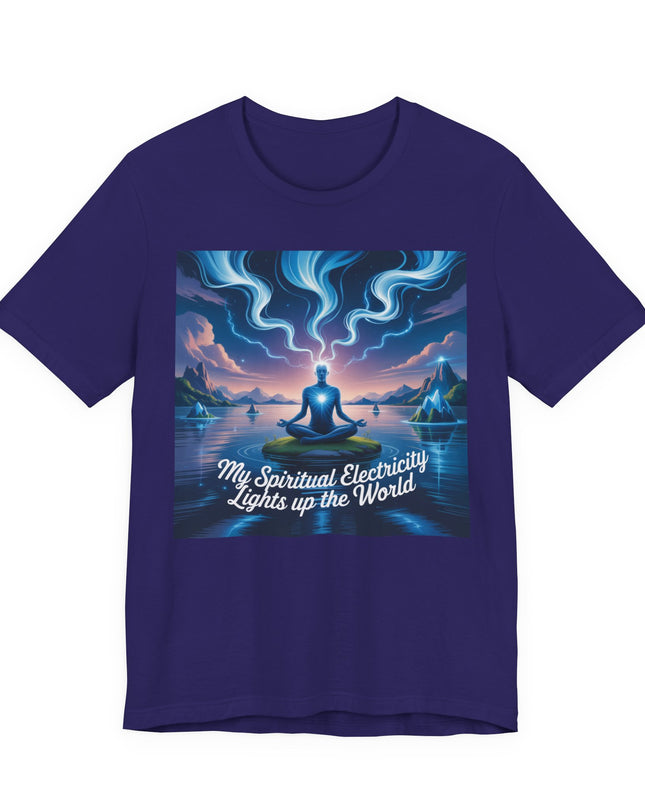 "My spiritual electricity lights up the world" Unisex Jersey Short Sleeve Tee