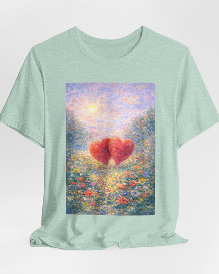 "Valentine's Day - Monet Style" Unisex Jersey Short Sleeve Tee