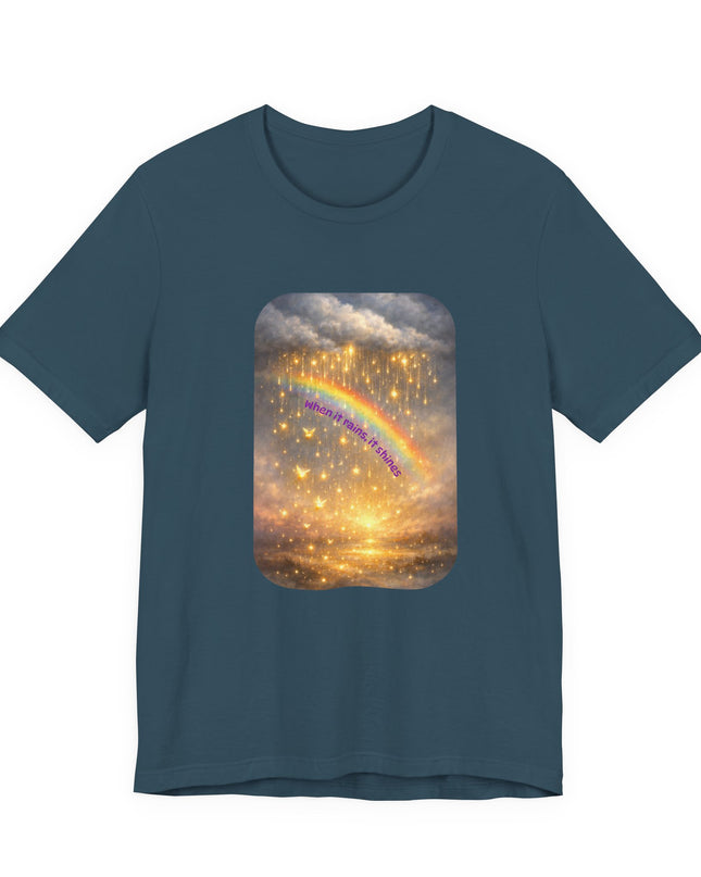 "When It Rains, It Shines" Unisex Jersey Short Sleeve Tee