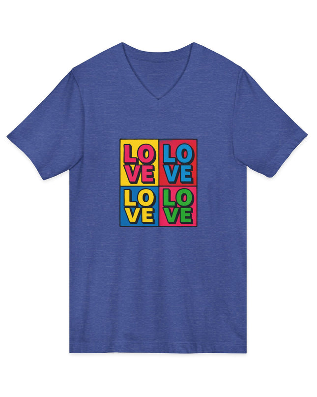 "Love, (Andy Warhol style)" Ladies' V-Neck T-Shirt