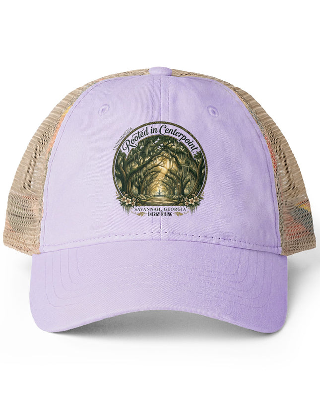 "Rooted in my Centerpoint" Women's Washed Mesh-Back Cap