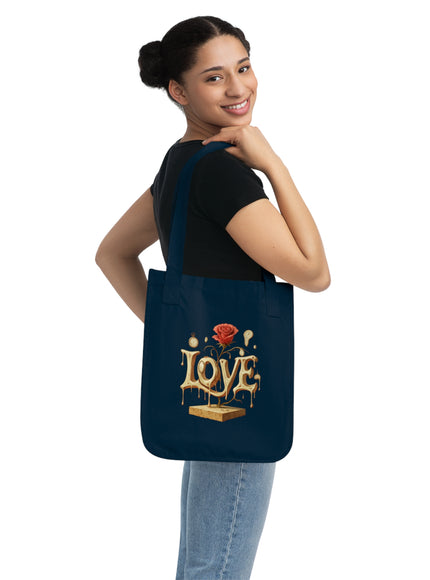 "Love (Salvador Dali style)" Organic Canvas Tote Bag