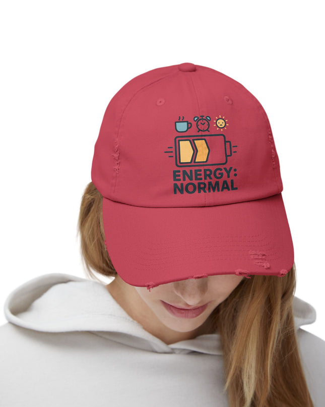 "Energy normal" Unisex Distressed Cap
