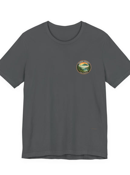 "Marin County - Above the Fog - No Text" (2-sided) Unisex Jersey Short Sleeve Tee