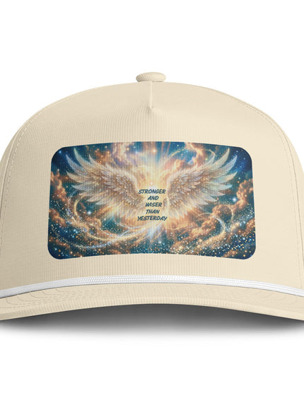 "Stronger and Wiser than Yesterday" Sunwashed Rope Cap
