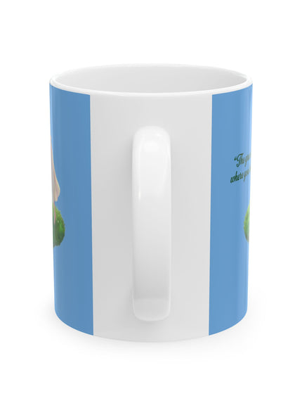 "The Grass is Greener Where You Water It" Ceramic Mug, (11oz, 15oz)