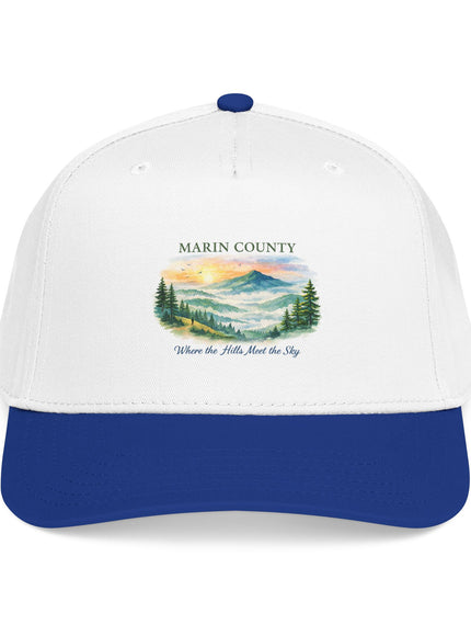 "Marin County, Where the Hills Meet the Sky" Mid Profile Baseball Cap