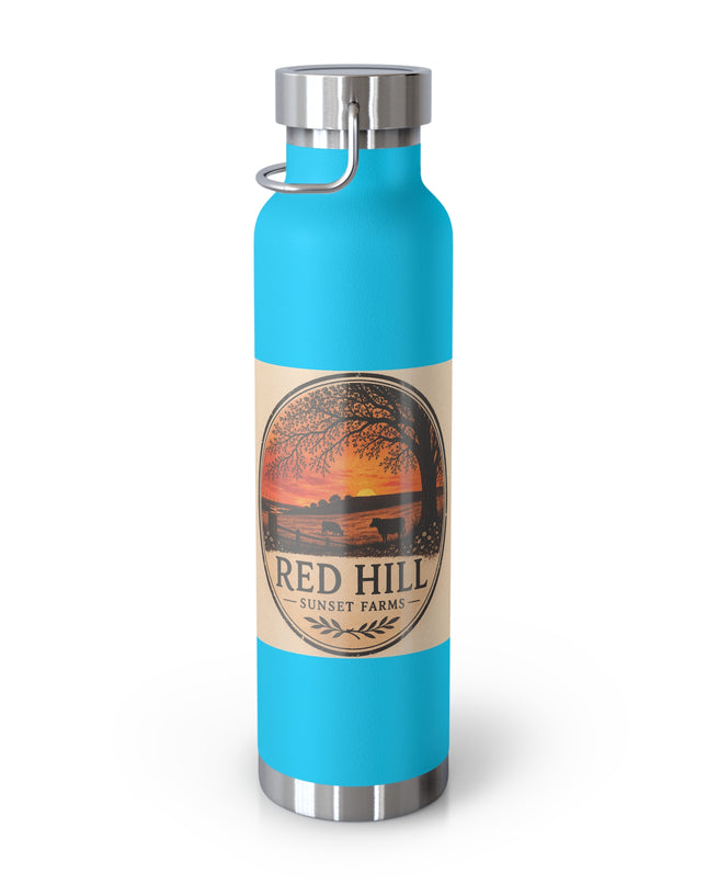 "Red Hill Sunset Farms" Copper Vacuum Insulated Bottle, 22oz