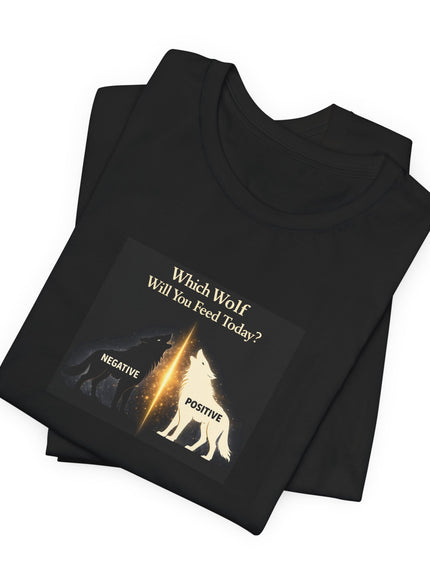 "Which Wolf Will You Feed Today?" Unisex Jersey Short Sleeve Tee