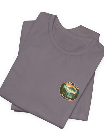 "Marin County - Above the Fog - No Text" (2-sided) Unisex Jersey Short Sleeve Tee