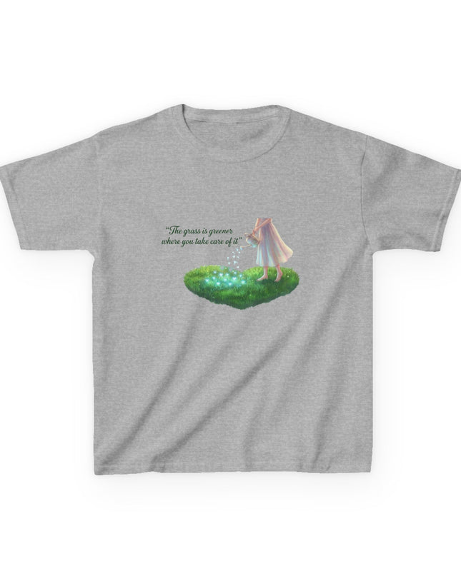 "The Grass is Greener Where You Take Care of It" Kids Heavy Cotton Tee