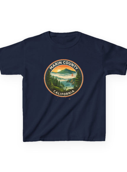 "Marin County, Above the Fog - no text" Kids Heavy Cotton Tee