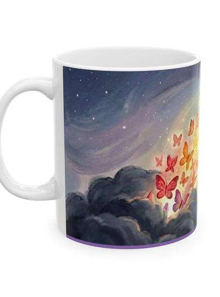 "Be the Rainbow in Someone's Dark Cloud" Ceramic Mug, (11oz, 15oz)