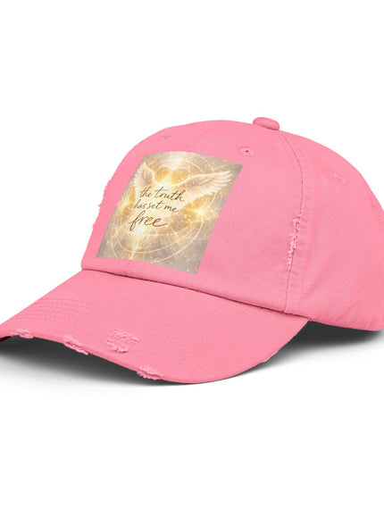 "The Truth Will Set You Free" Unisex Distressed Cap