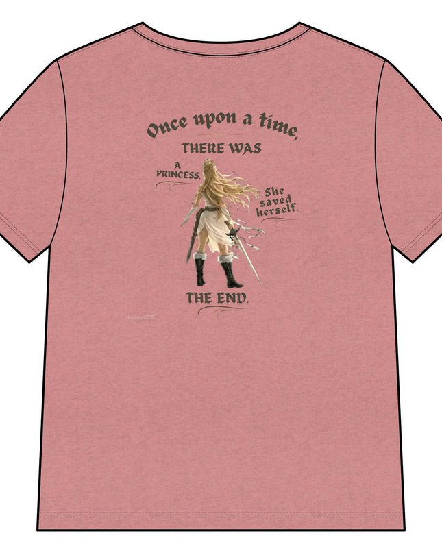 "She Saved Herself" Women’s Relaxed Heather CVC V-Neck Tee