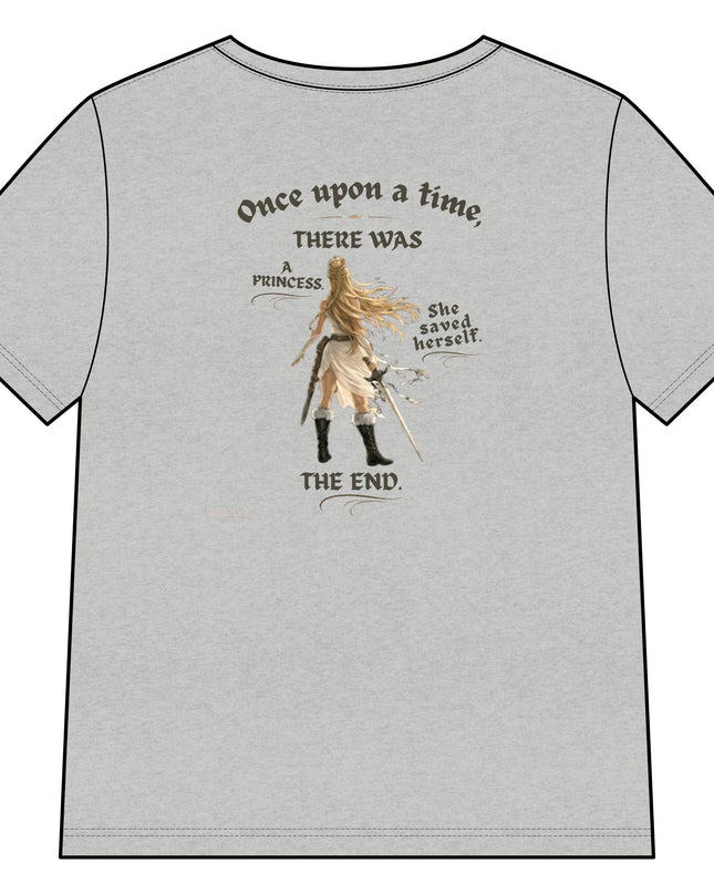 "She Saved Herself" Women’s Relaxed Heather CVC V-Neck Tee