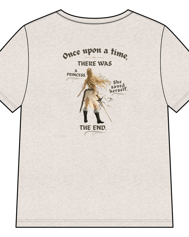 "She Saved Herself" Women’s Relaxed Heather CVC V-Neck Tee