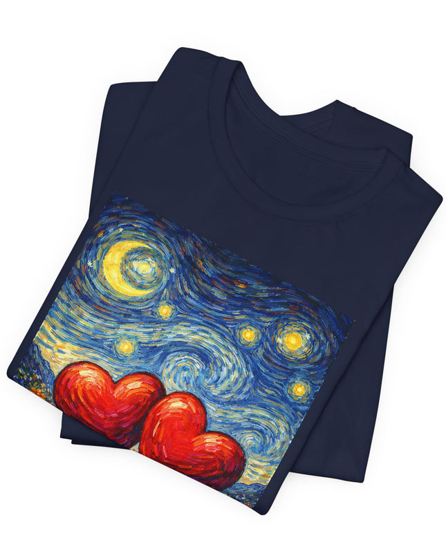 "Valentine's Day - Vincent Van Gogh Style" Unisex Jersey Short Sleeve Tee
