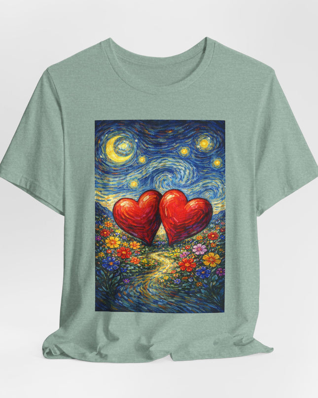 "Valentine's Day - Vincent Van Gogh Style" Unisex Jersey Short Sleeve Tee