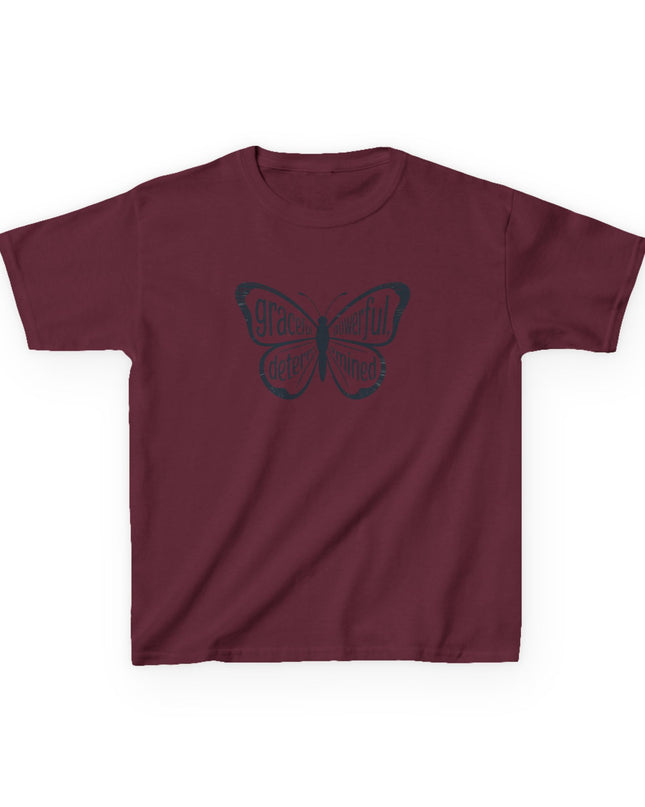 "Butterfly With Words" Kids Heavy Cotton Tee