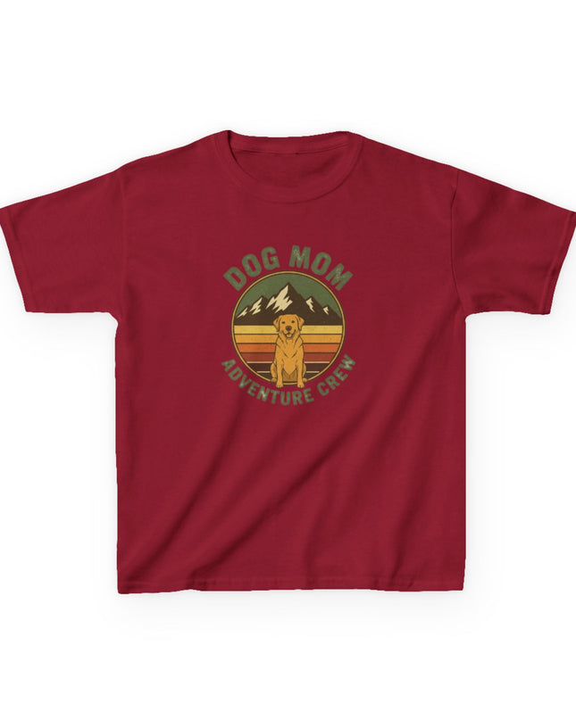 "Dog Mom Adventure Crew" Kids Heavy Cotton Tee