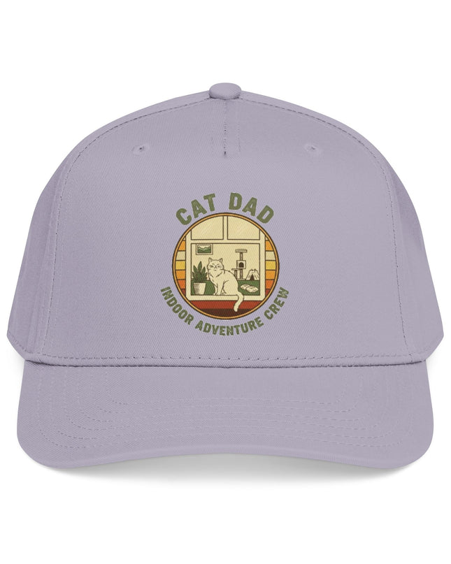 "Cat Dad Indoor Adventure Crew" Mid Profile Baseball Cap