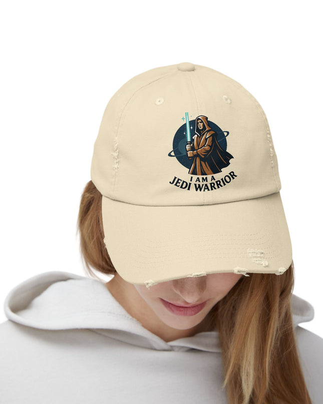 "I am a Jedi warrior" Unisex Distressed Cap