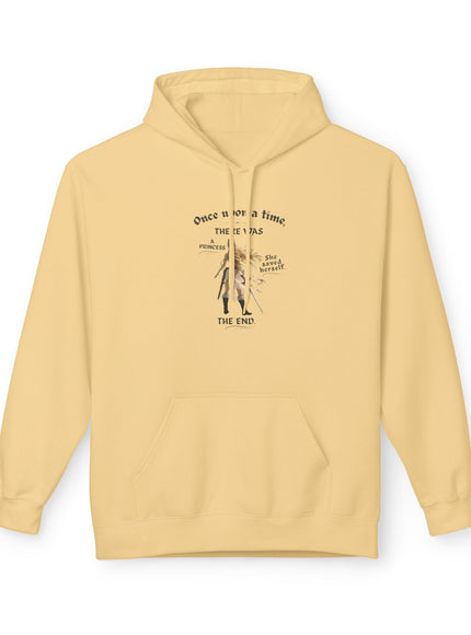 "She Saved Herself V1" (Ink both sides) Unisex Midweight Softstyle Fleece Hoodie