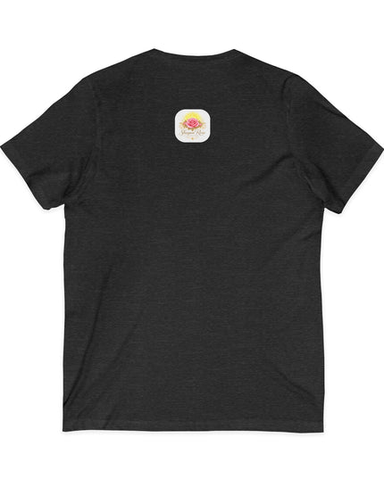 "Happy Valentine's Day" Unisex Jersey Short Sleeve V-Neck Tee