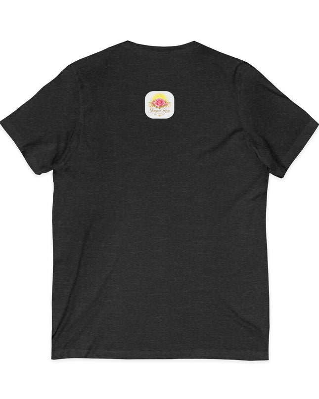 "Happy Valentine's Day" Unisex Jersey Short Sleeve V-Neck Tee