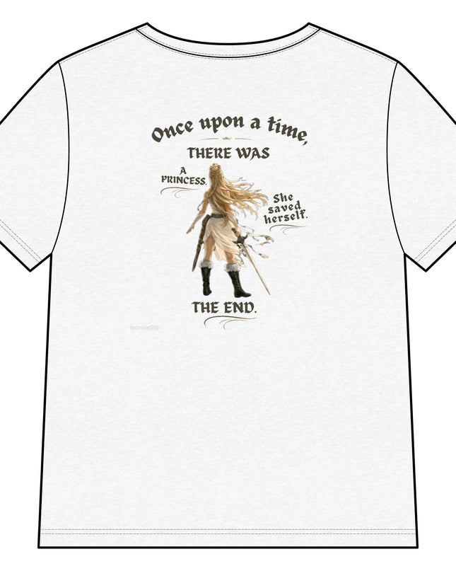 "She Saved Herself" Women’s Relaxed Heather CVC V-Neck Tee