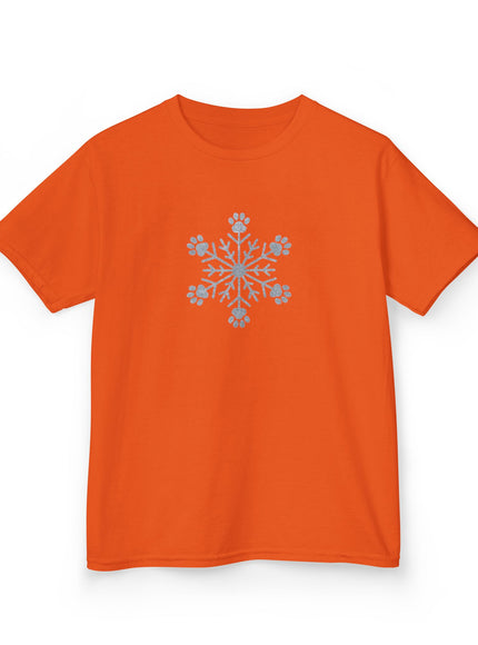 "Snowflake with Paws" Kids Heavy Cotton Tee