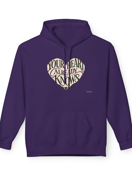 "Your Heart Already Knows"Unisex Midweight Softstyle Fleece Hoodie