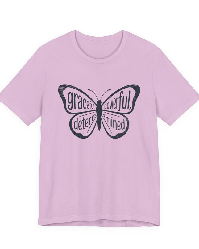 "Butterfly with Words" Unisex Jersey Short Sleeve Tee