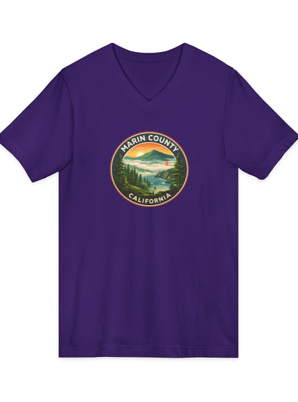 "Above the fog" Unisex Jersey Short Sleeve V-Neck Tee