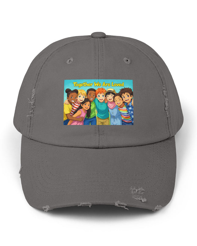 "Together We Are Loved" Unisex Distressed Cap