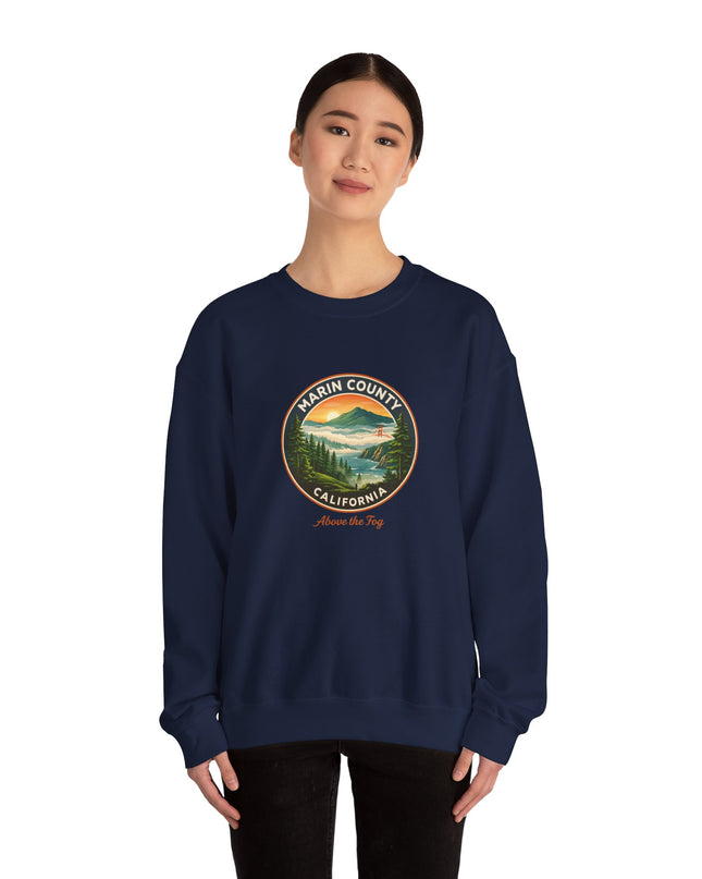 "Marin County, Above the Fog" Unisex Heavy Blend Crewneck Sweatshirt