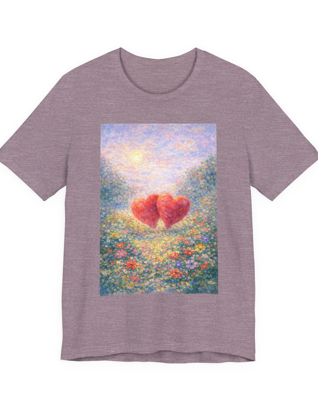 "Valentine's Day - Monet Style" Unisex Jersey Short Sleeve Tee
