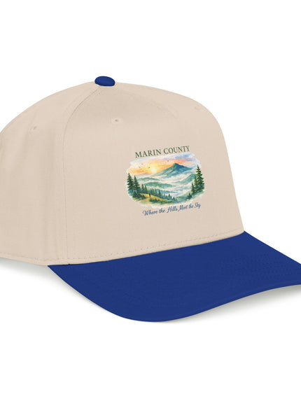 "Marin County, Where the Hills Meet the Sky" Mid Profile Baseball Cap