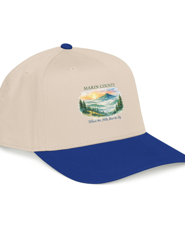 "Marin County, Where the Hills Meet the Sky" Mid Profile Baseball Cap