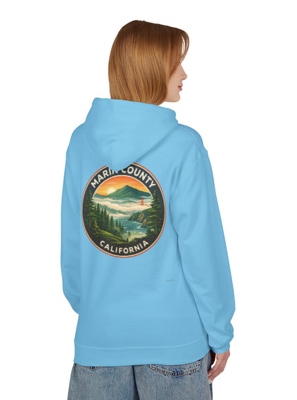 "Marin County, Above the Fog- no text" Unisex Midweight Softstyle Fleece Hoodie
