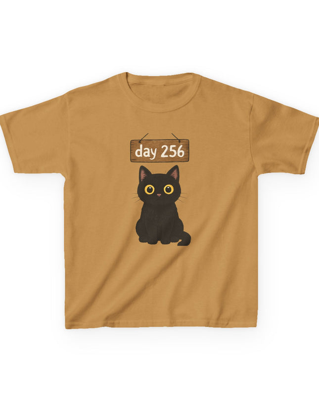 Day 256, no blinking black cat Kids Heavy Cotton Tee by Gildan 5000B